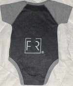 FAMRICH FLEX 1 baseball onesie baby infant grey blue