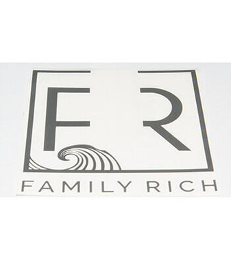 Wave Decal Sticker FR Family Rich grey silver