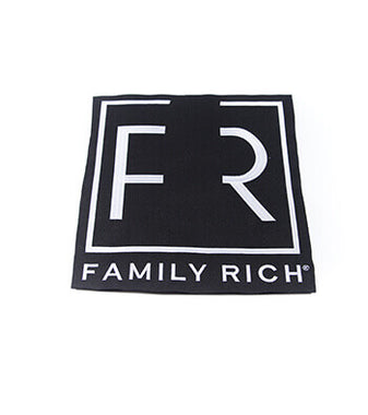 Family Rich FR Patch black white large