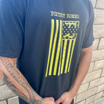 FREEDOM Tee mens green military flag FR Family Rich Foxtrot Romeo heroes never die
