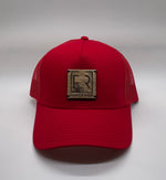 Snapback Trucker Hat with Wood Red