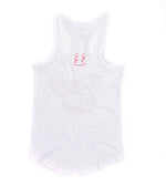 FR Family Rich White Puente Racerback Tank Top Red