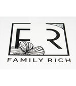 FR Family Rich Plumeria Decal Sticker black silver white