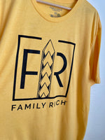 Koa Tee FR Family Rich yellow black arrow hawaii islands chain