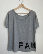 FAMRICH relaxed tee grey black womens
