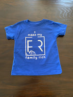 FR Family Rich Wave Tee toddler blue white