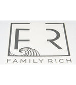 Wave Decal Sticker FR Family Rich grey silver